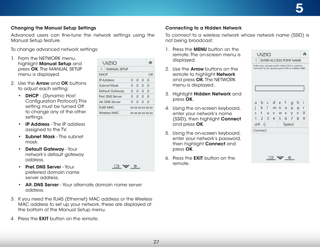 Vizio M401IA3, M401I-A3 user manual Highlight Manual Setup Press OK. The Manual Setup 