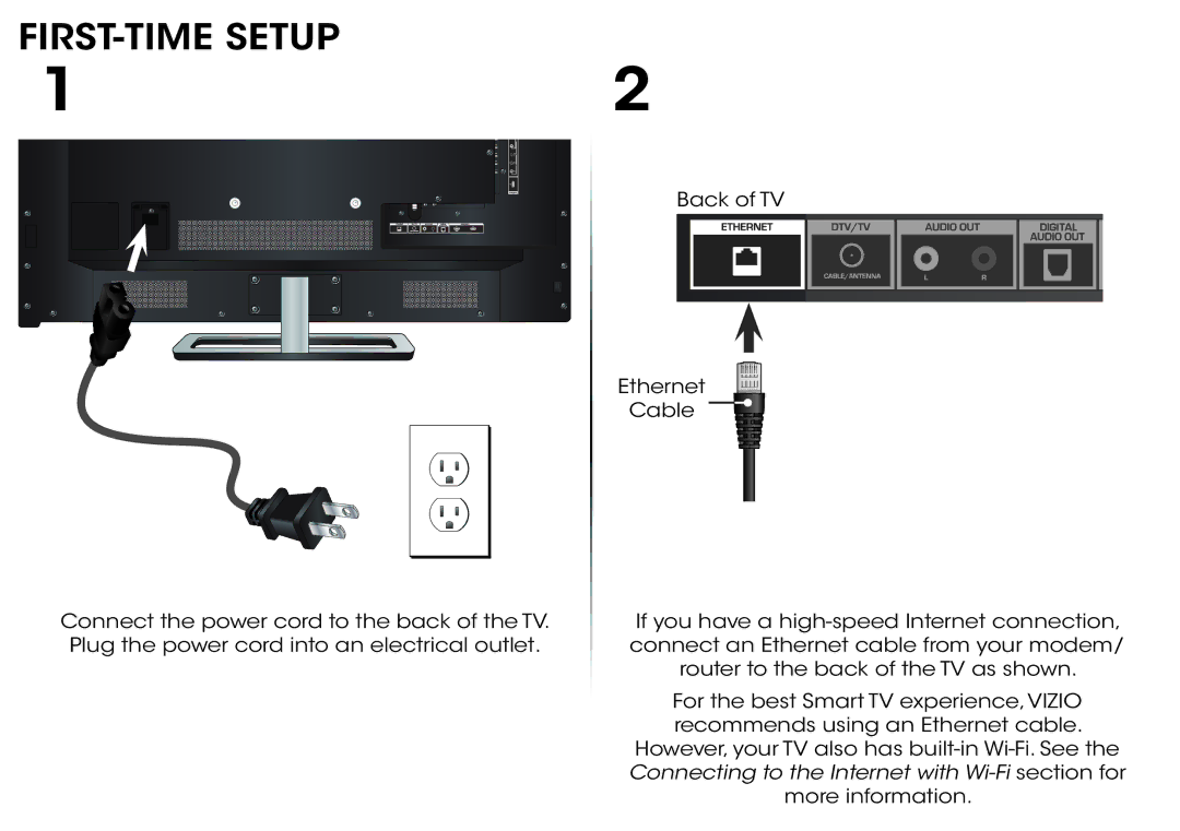 Vizio M401I-A3 quick start FIRST-TIME Setup 