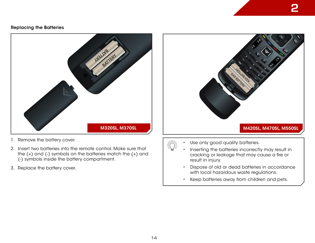 Vizio M370SL, M420SL, M320SL, M550SL, M470SL warranty Aaabattery Batteryaaa 