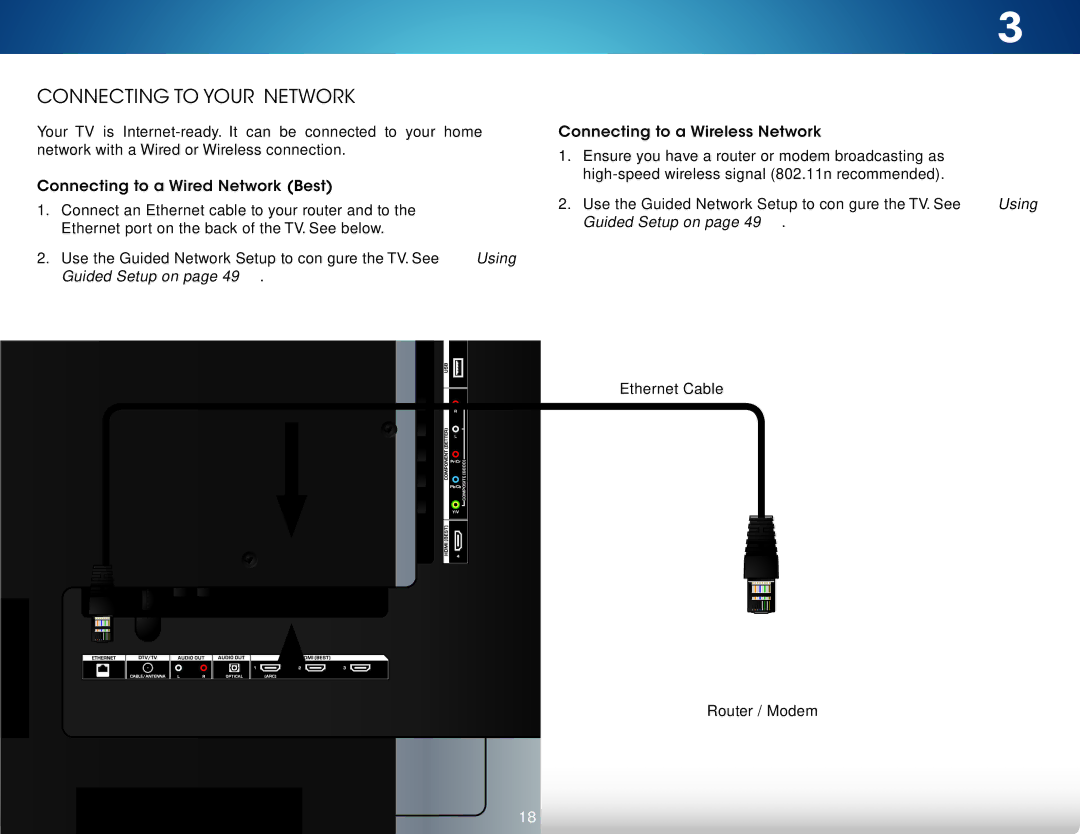 Vizio M422i-B1 user manual Connecting to your Network 