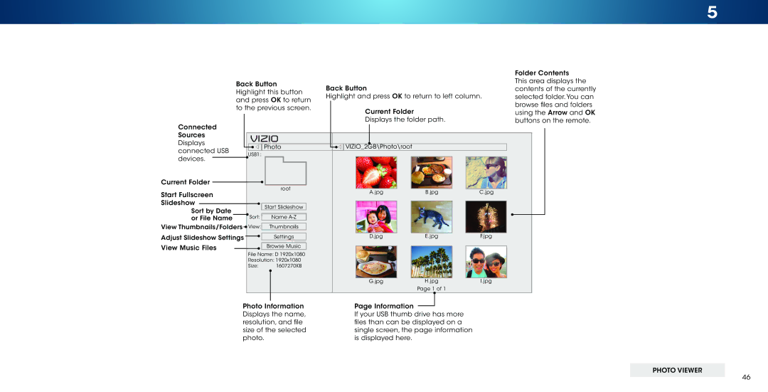 Vizio M502i-B1 user manual Photo Viewer 