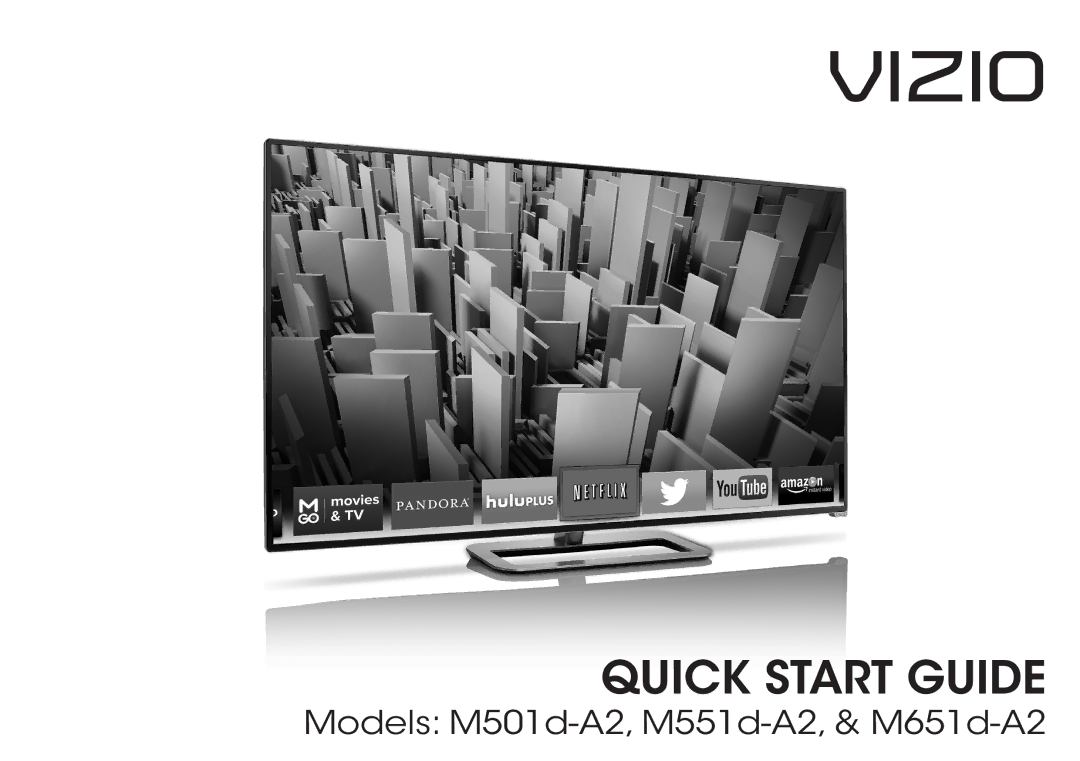 Vizio M501d-A2, M551d-A2, & M651d-A2 manual Vizio 