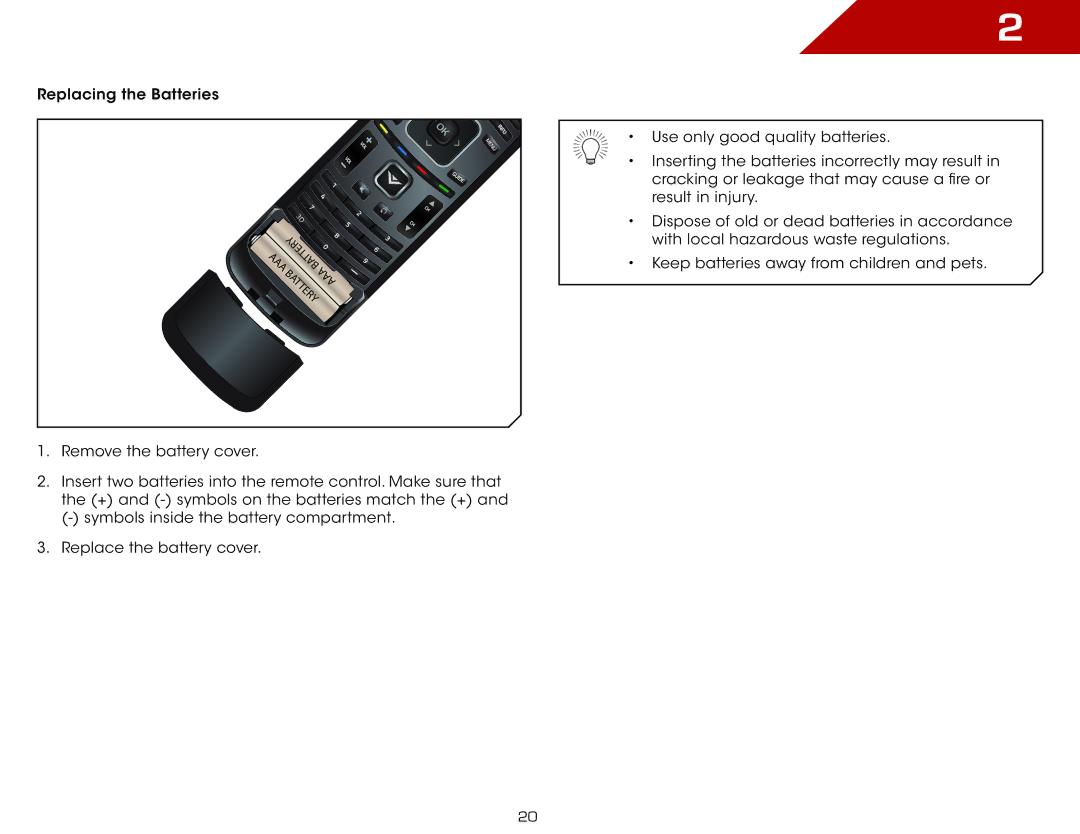 Vizio M650VSE, M470VSE warranty Aaabattery Batteryaaa Battery AAA 