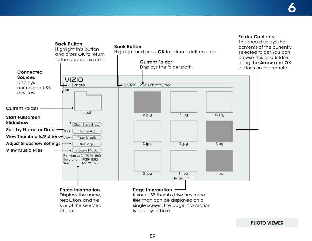 Vizio M801i-A3 user manual Photo Viewer 