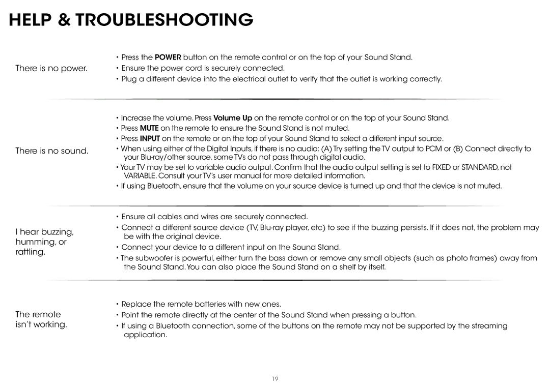 Vizio S2121w-D0 quick start Help & Troubleshooting, There is no sound 