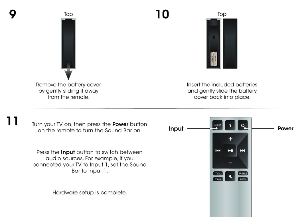 Vizio S2920WC0 quick start Input 