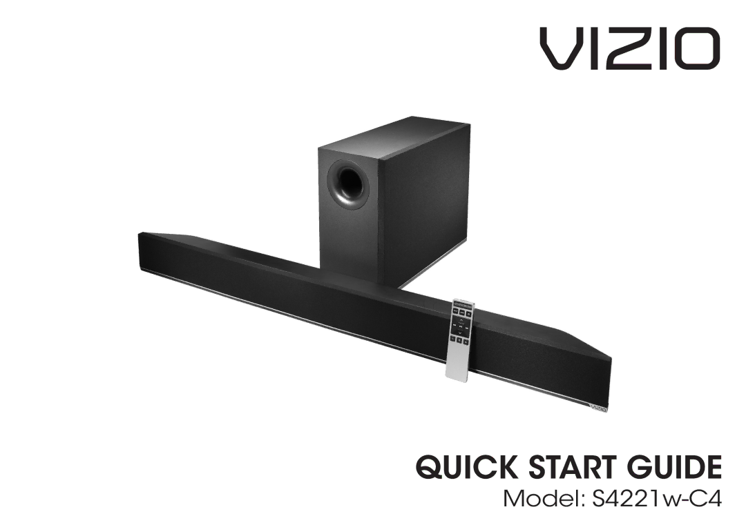 Vizio S4221w-C4 quick start Vizio 