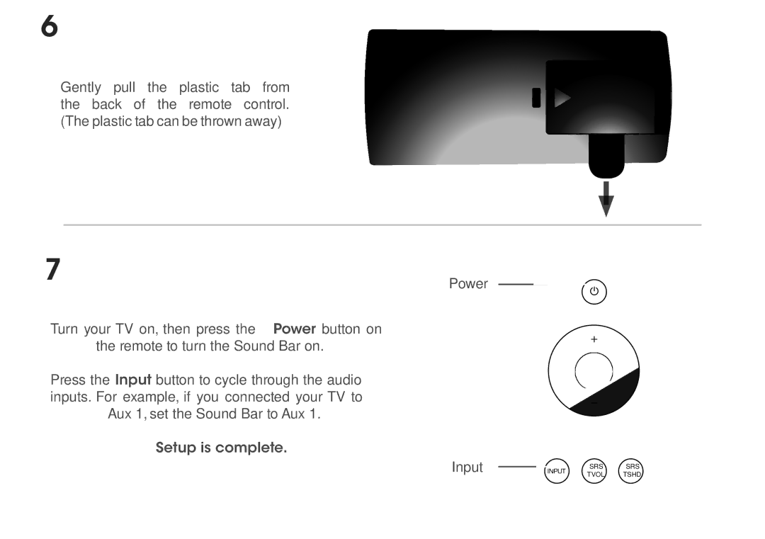 Vizio SB4020EB0, SB4020E-B0 quick start SUB- Mute SUB+ 