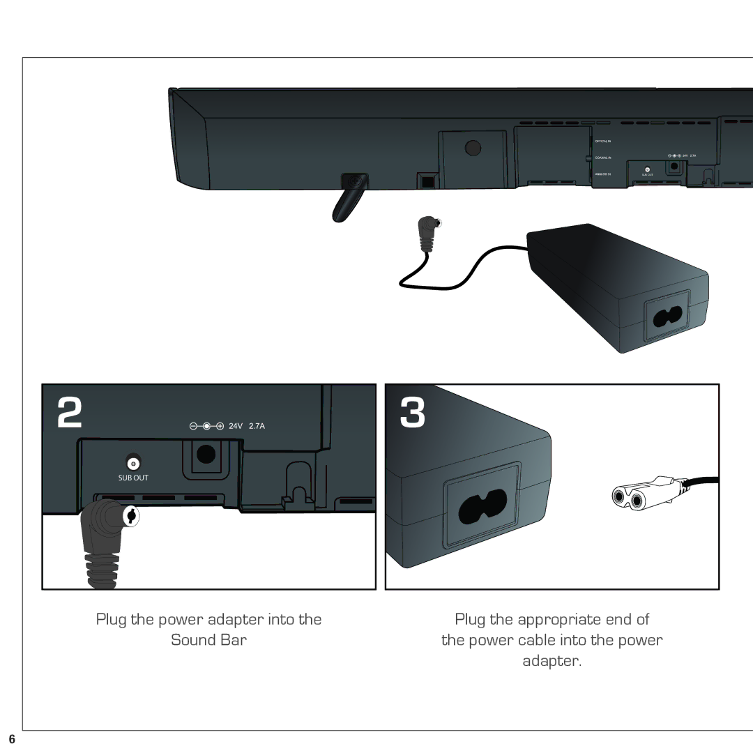 Vizio SB4020M-A0 quick start Sub Out 