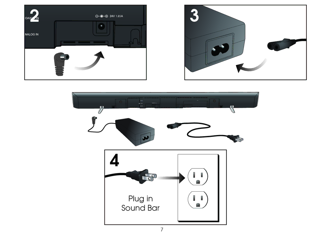 Vizio SB4020M-B0 quick start Plug 