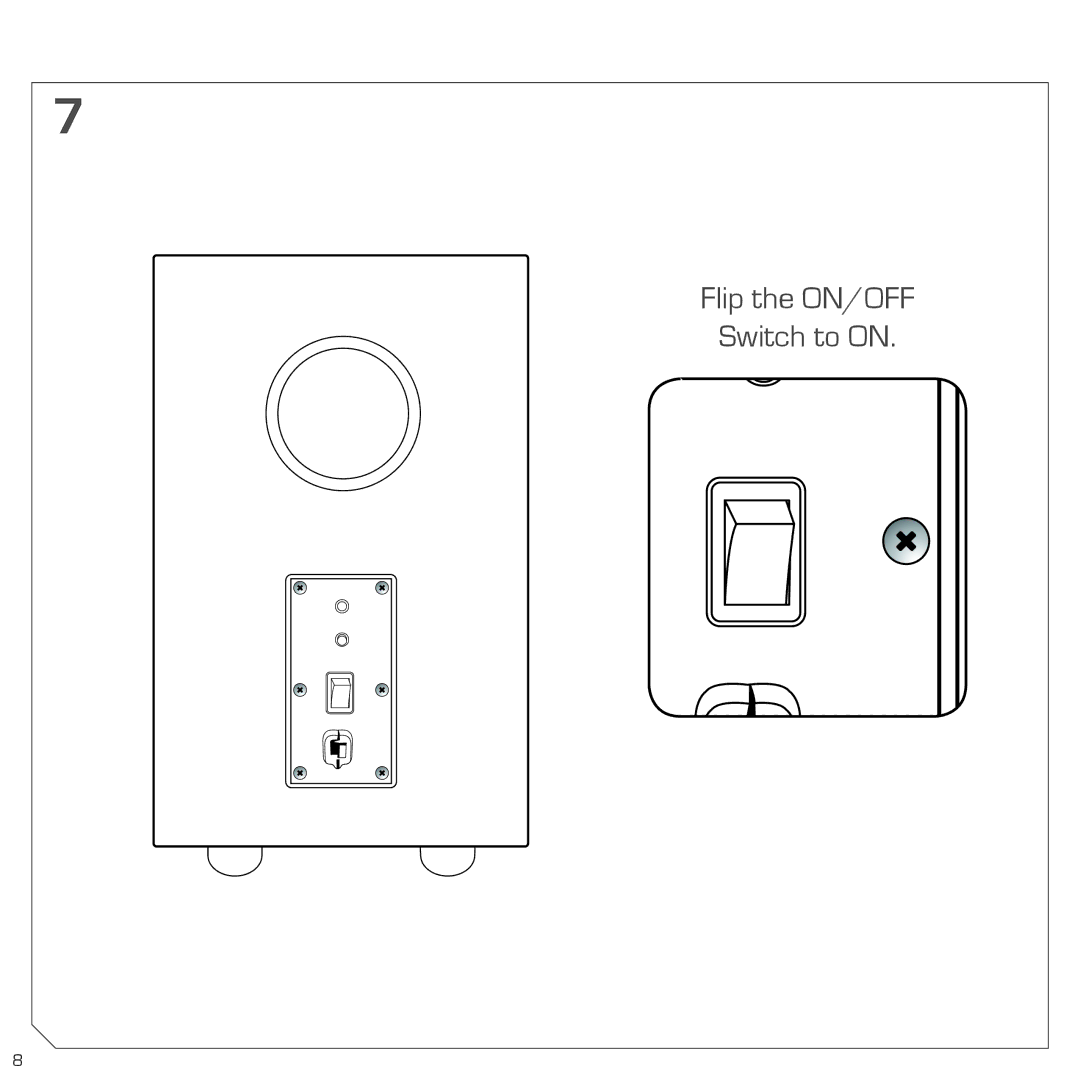 Vizio SB4021MB1 quick start Flip the ON/OFF Switch to on 