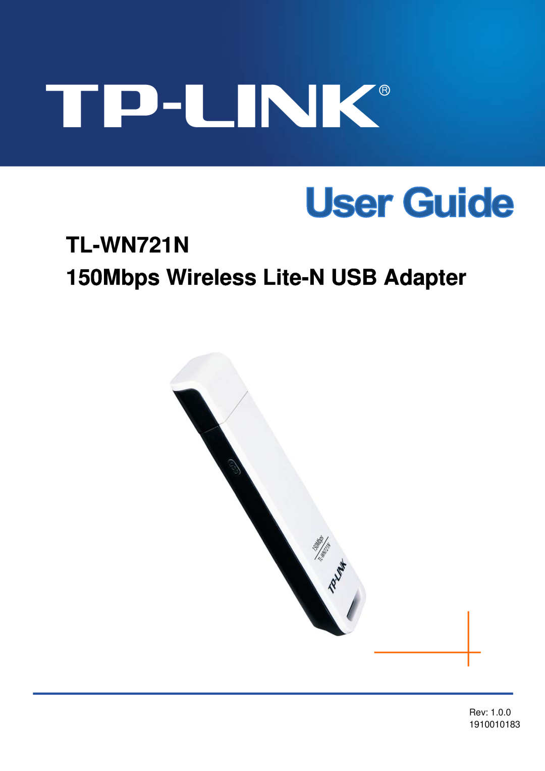 Vizio manual TL-WN721N 150Mbps Wireless Lite-N USB Adapter, Rev 1.0.0 