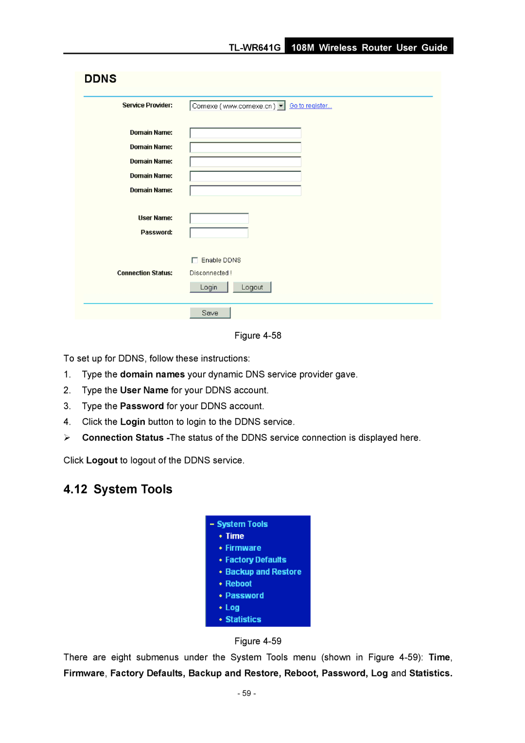 Vizio TL-WR641G manual System Tools 