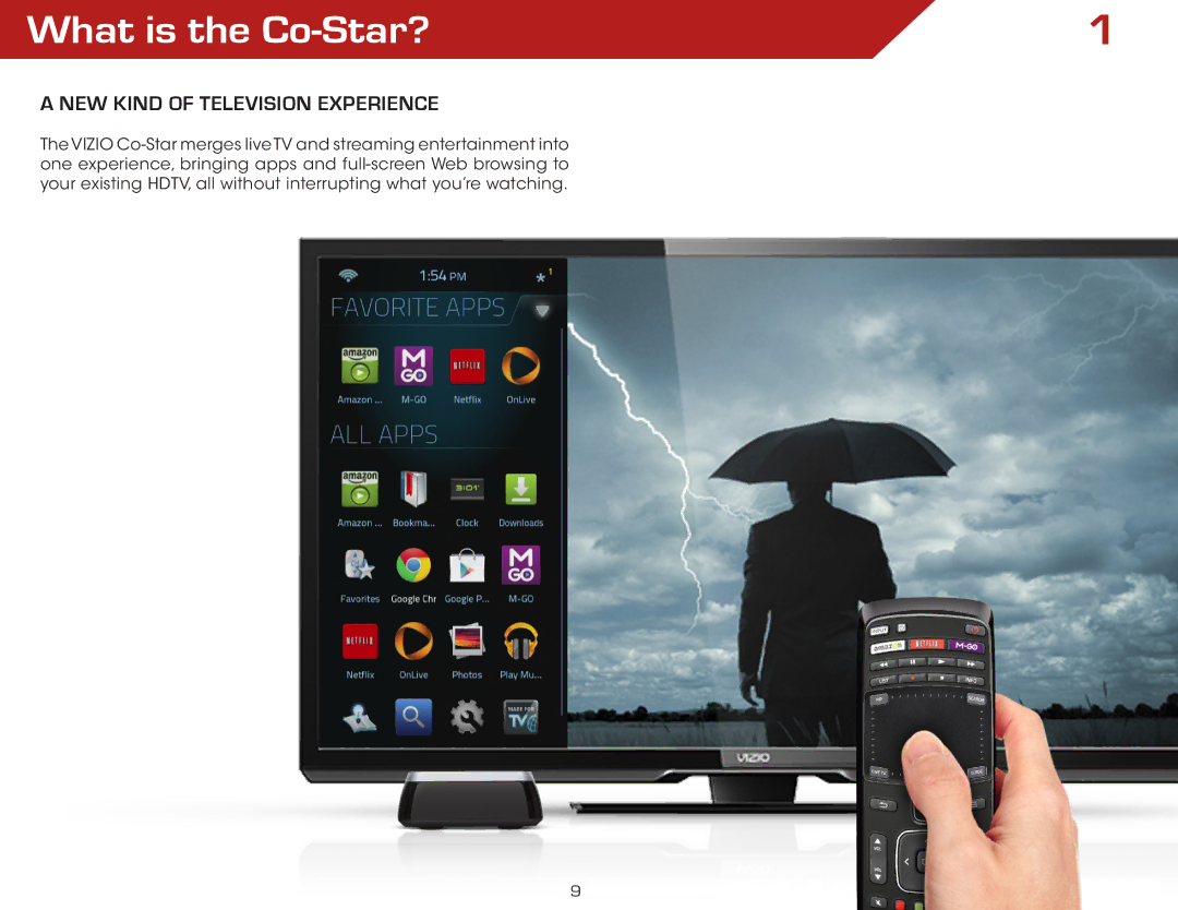 Vizio ISGB03, VAP430 specifications What is the Co-Star?, NEW Kind of Television Experience 