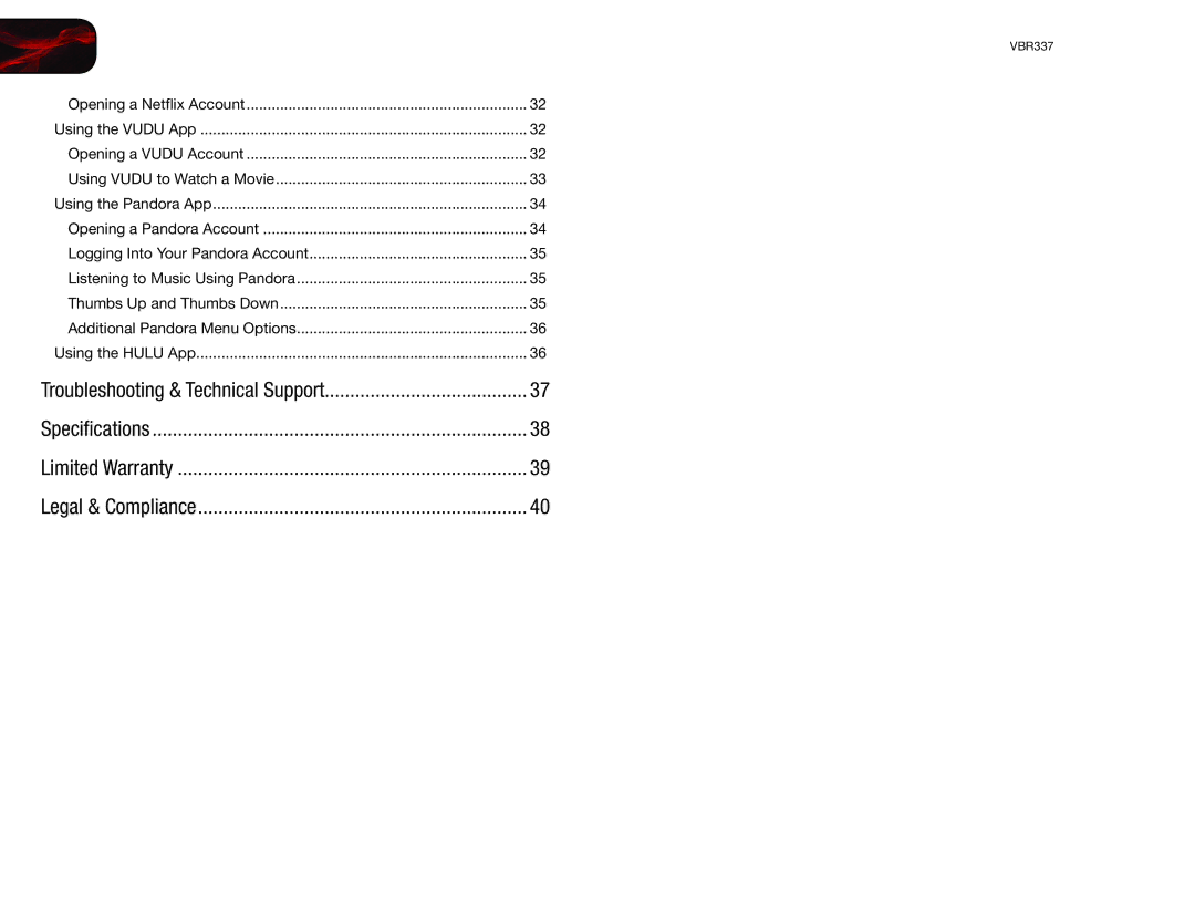 Vizio VBR337 user manual Opening a Netflix Account 