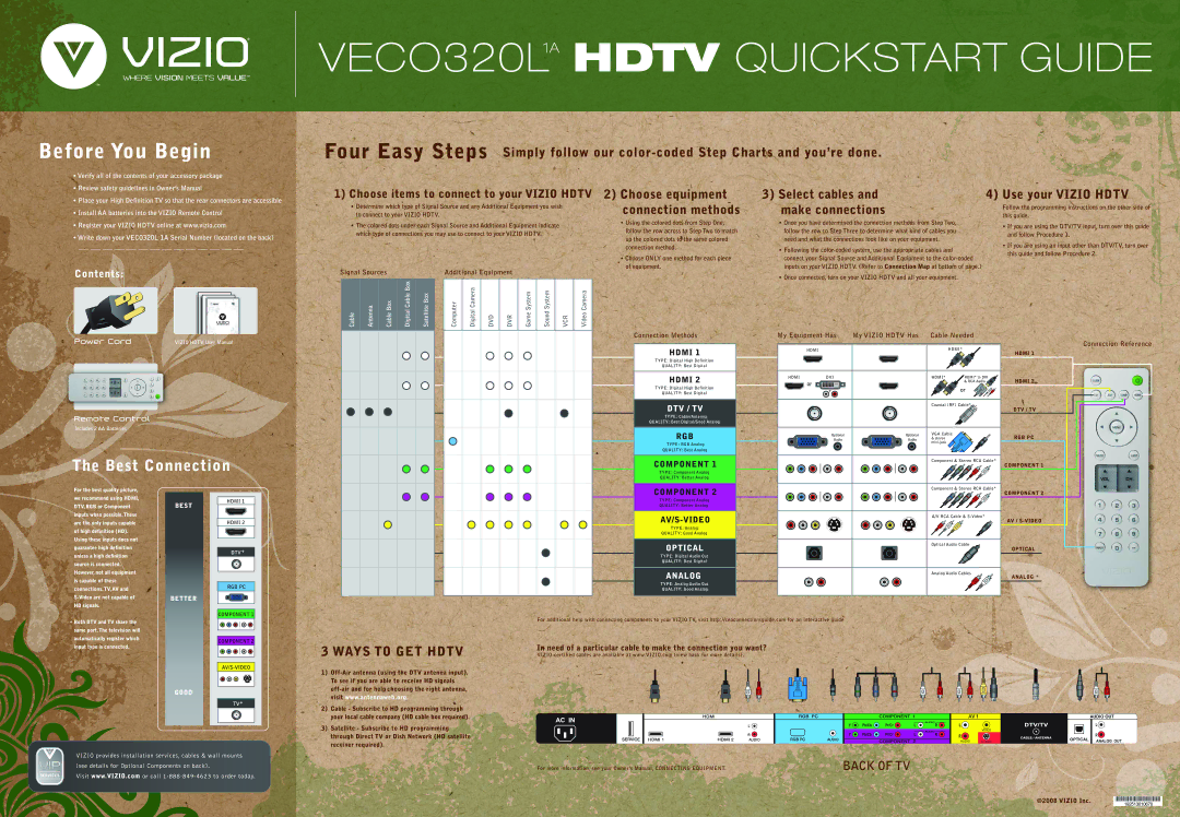 Vizio VECO320L manual 