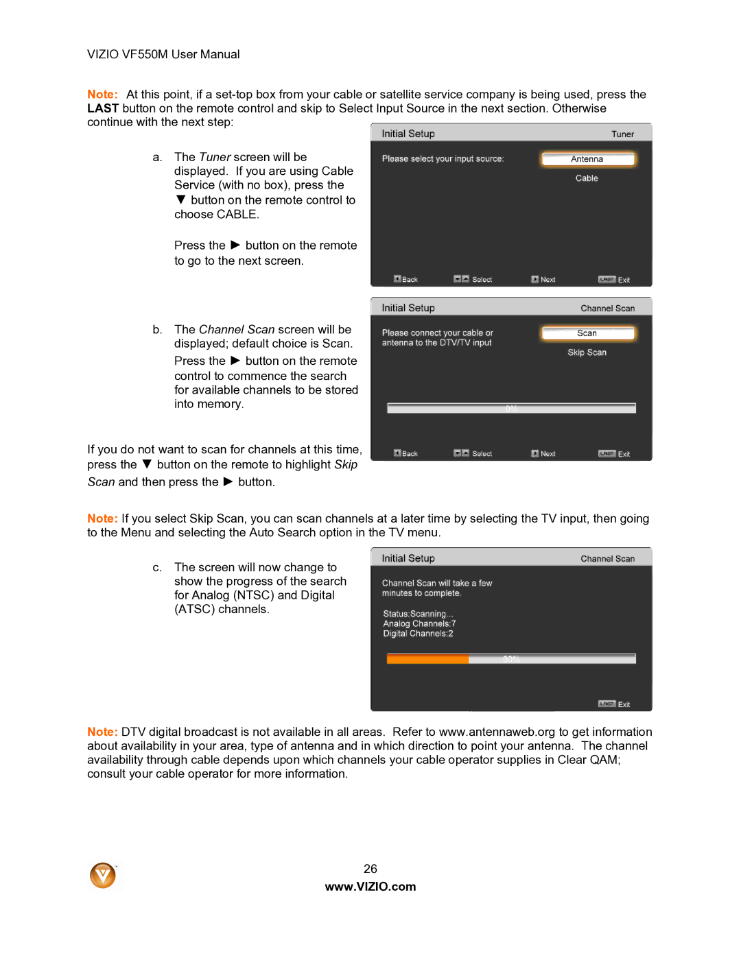 Vizio VF550M user manual 