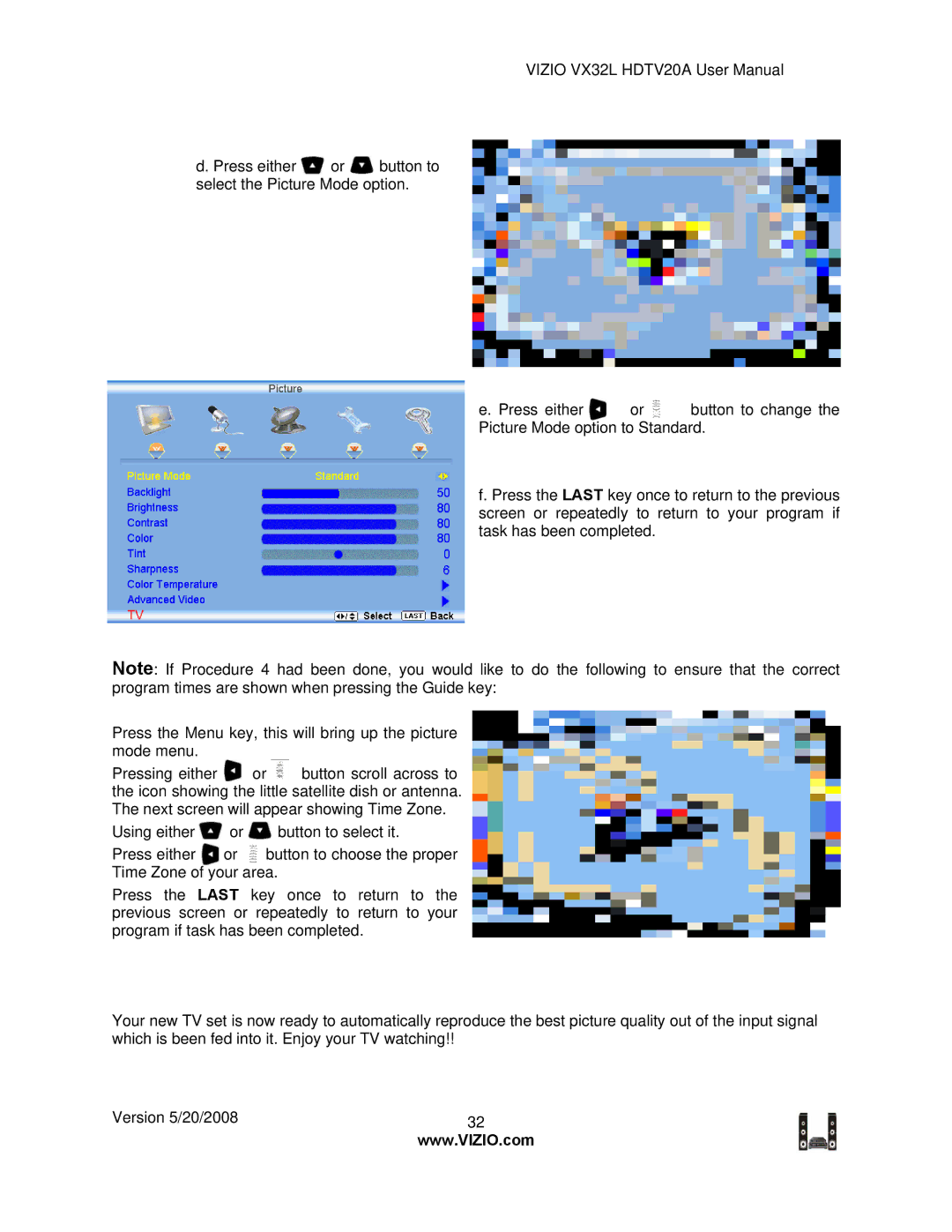 Vizio VIZIO, VX32L user manual 