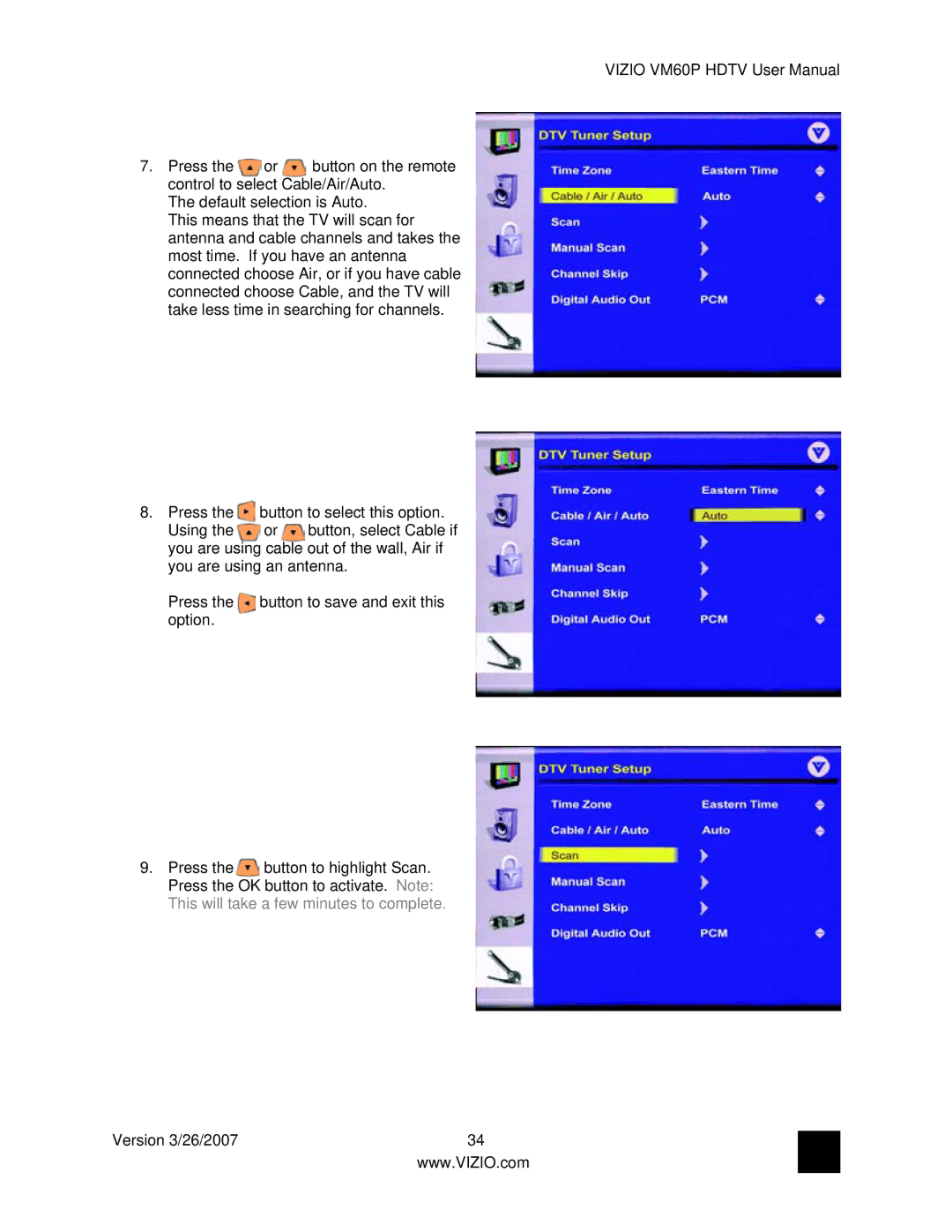 Vizio VM60P user manual 