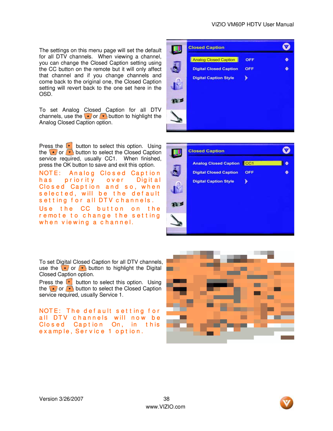 Vizio VM60P user manual 