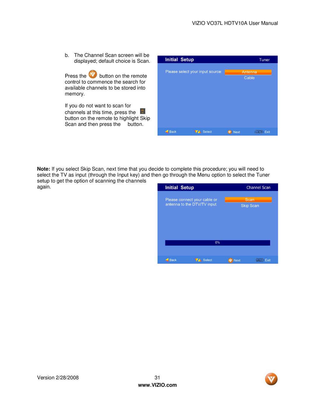 Vizio VO37L HDTV10A user manual 