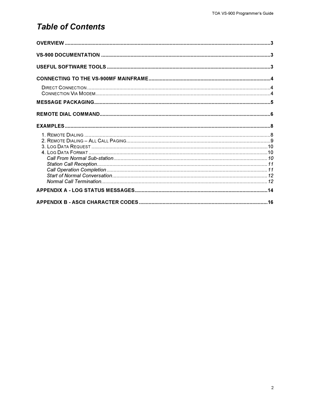 Vizio VS-900 manual Table of Contents 