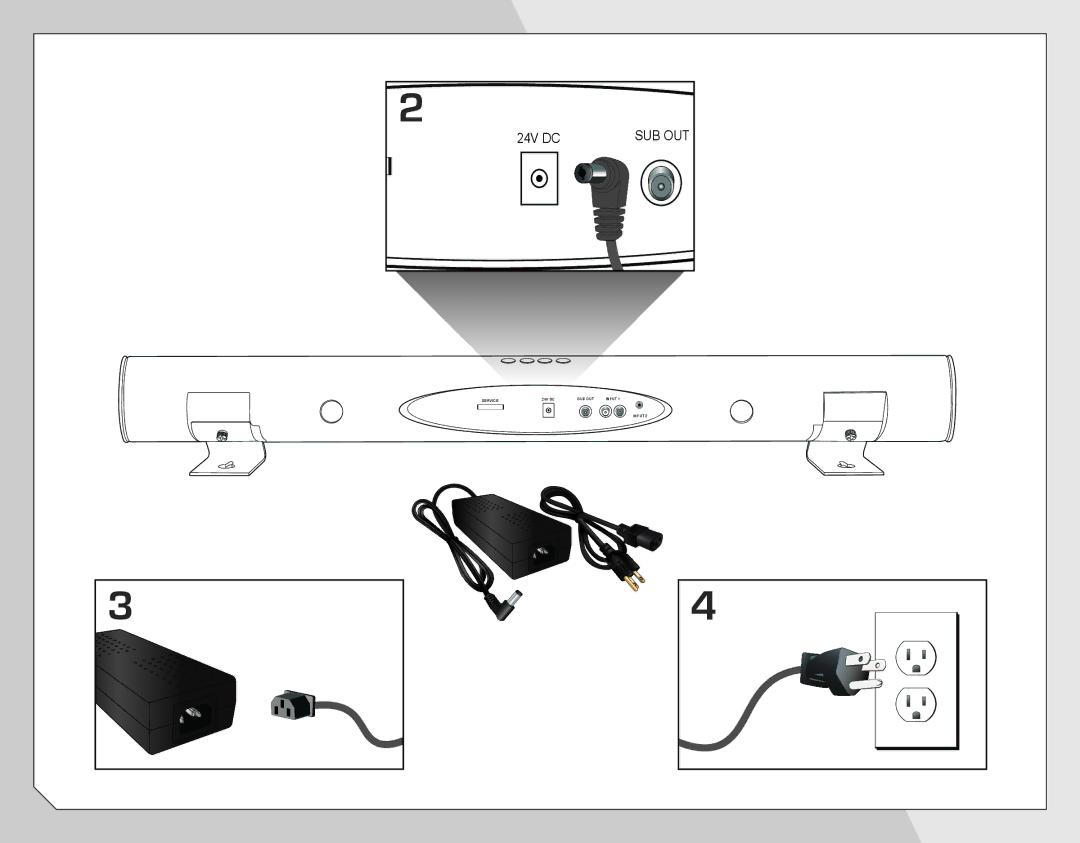 Vizio VSB207 quick start 24V DC 