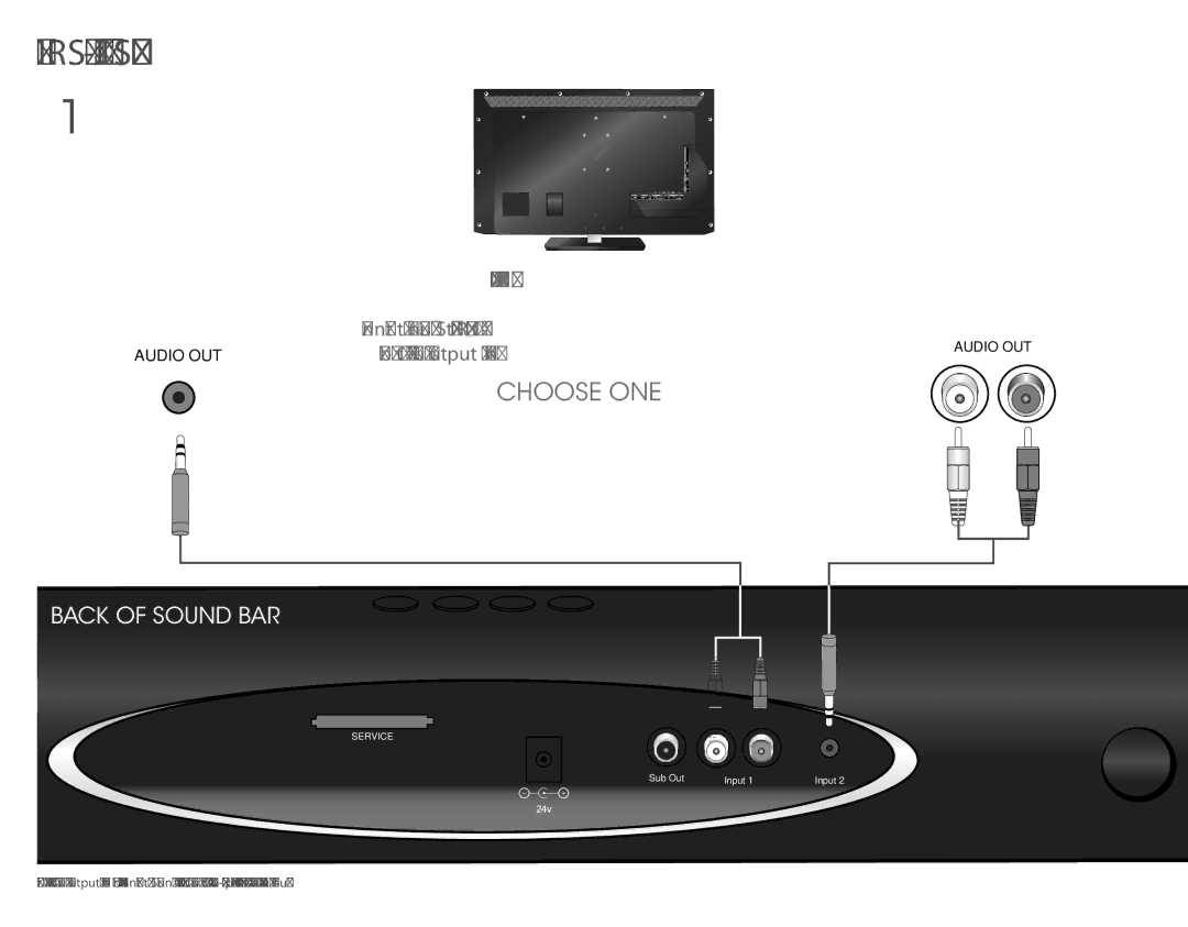 Vizio VSB211Z quick start FIRST-TIME Setup, Choose ONE 