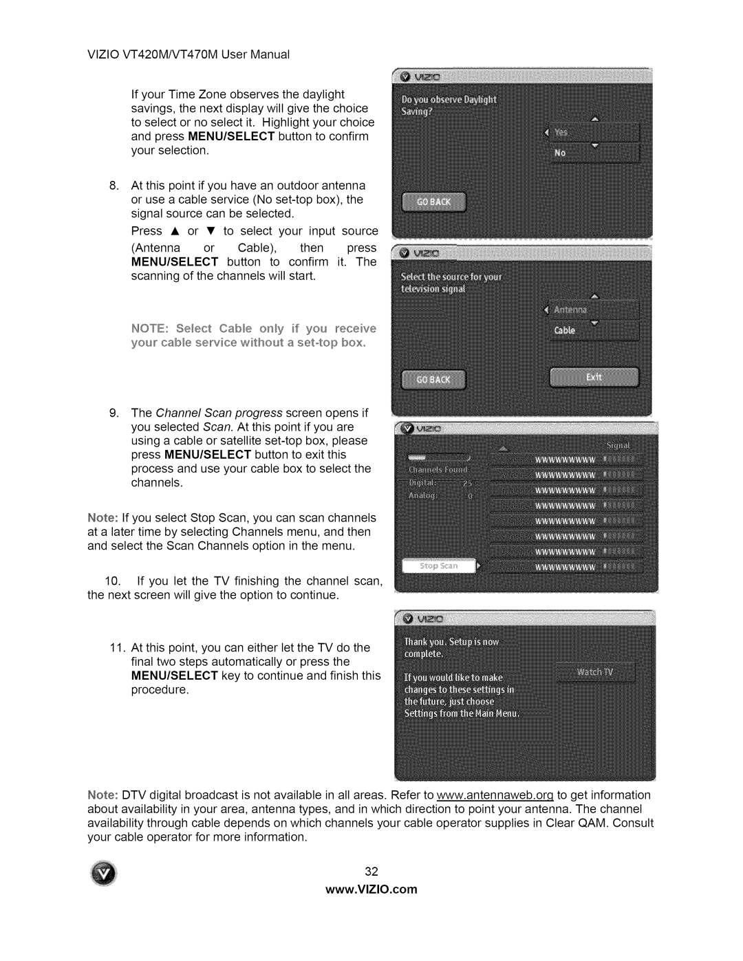 Vizio VT470M user manual 