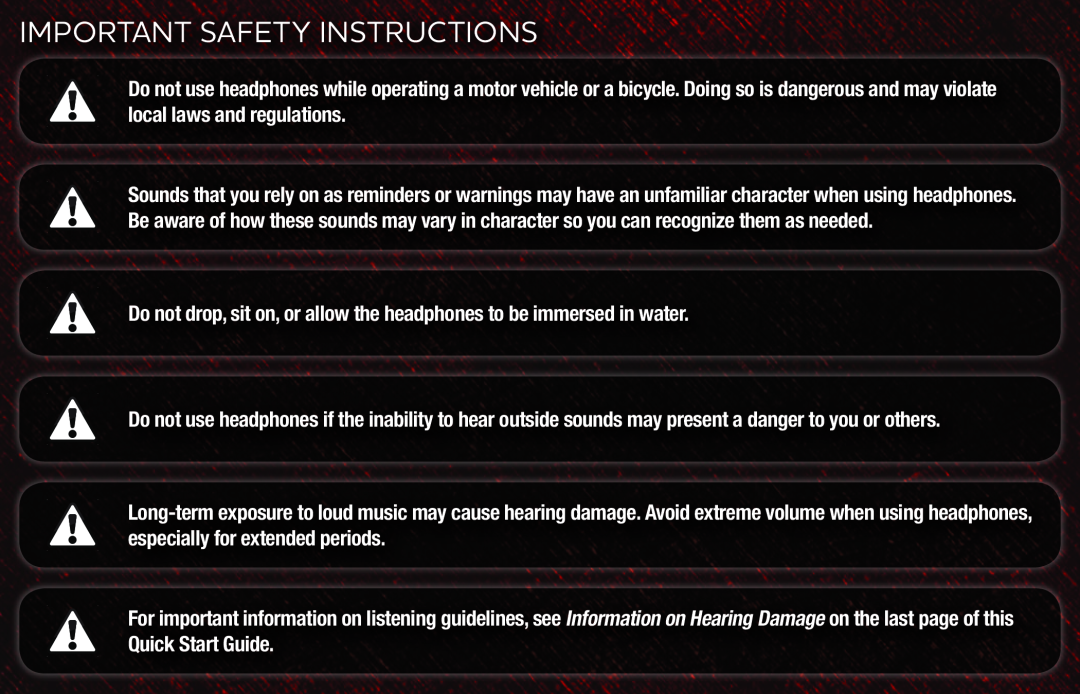 Vizio XVTHB100 quick start Important Safety Instructions 