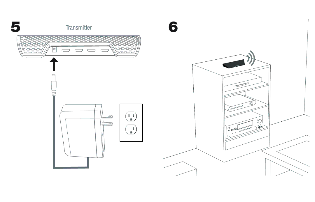 Vizio XWH200 quick start Transmitter 