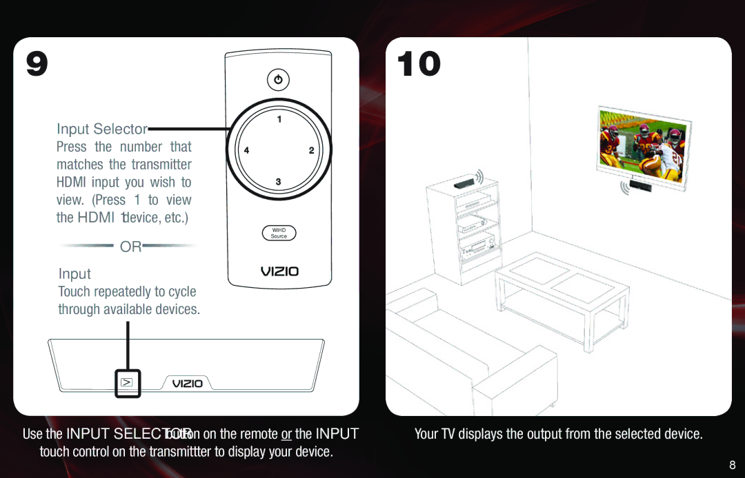 Vizio XWH200 quick start 910 