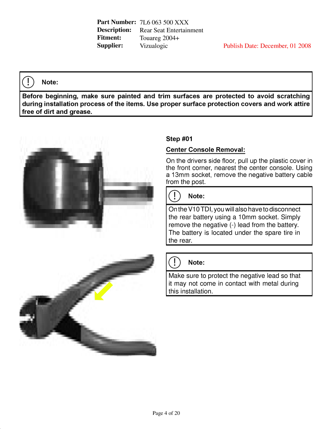 Vizualogic 7L6 063 500 XXX manual Publish Date December, 01 