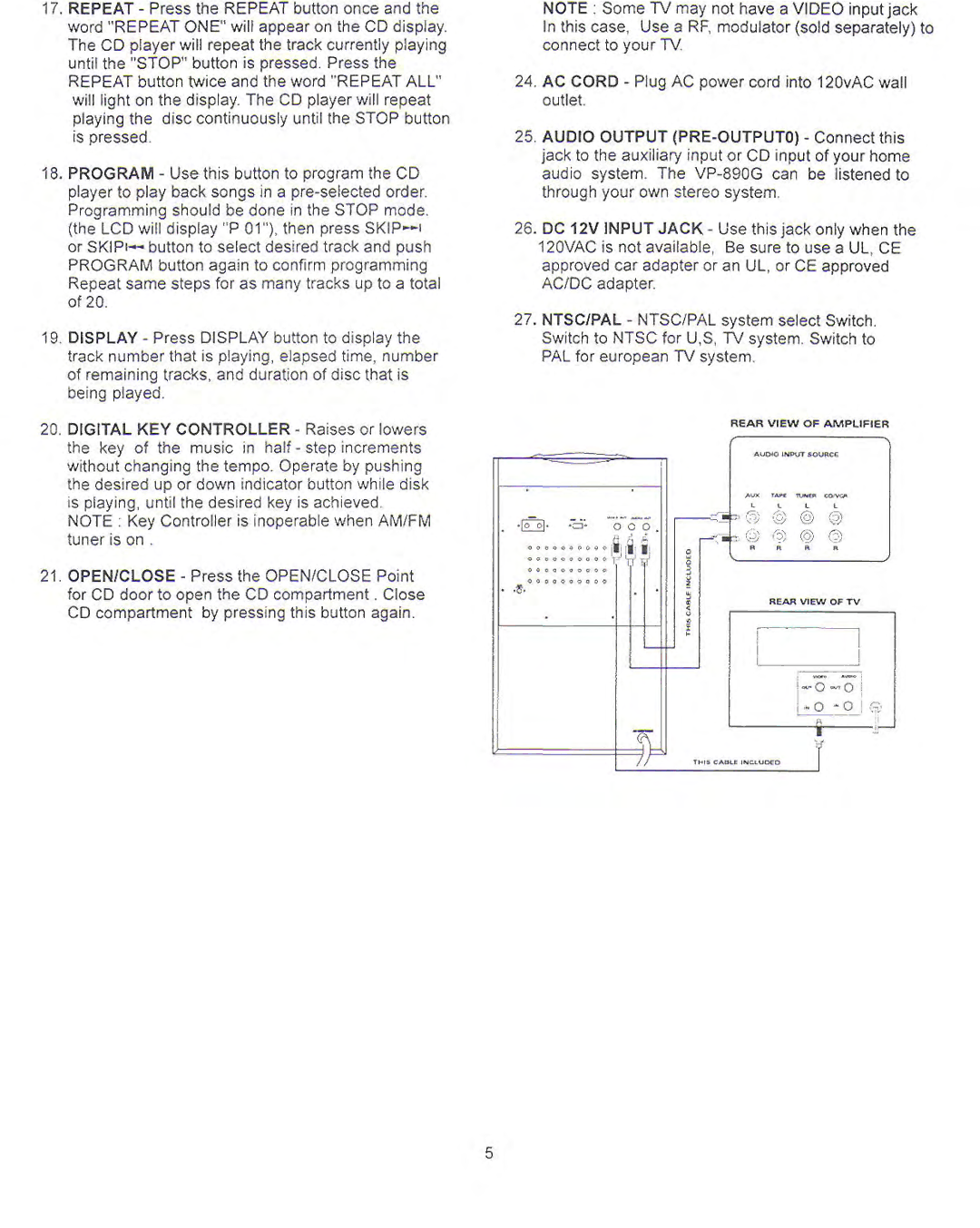 VocoPro 890 manual 