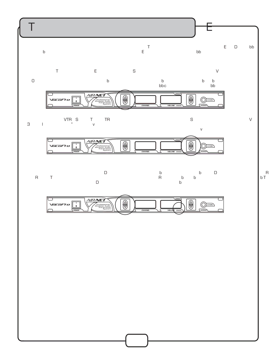 VocoPro AIR-NET manual PERATINGATHEI!2.%4, Ss0OWERO/. the !2.%4 42!.3-44%2 and EACH42%#%6%2 