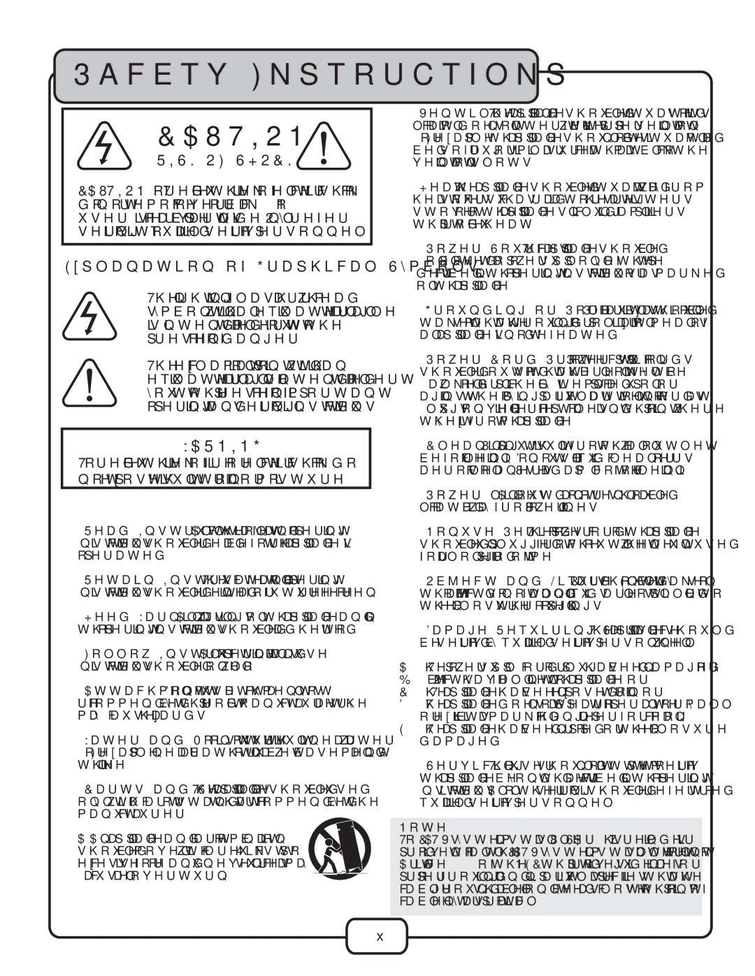 VocoPro AIR-NET manual 3AFETY Nstructions, Gdpdjhg 