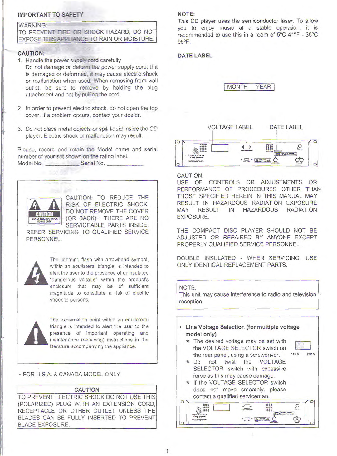 VocoPro CDG-4000 manual 