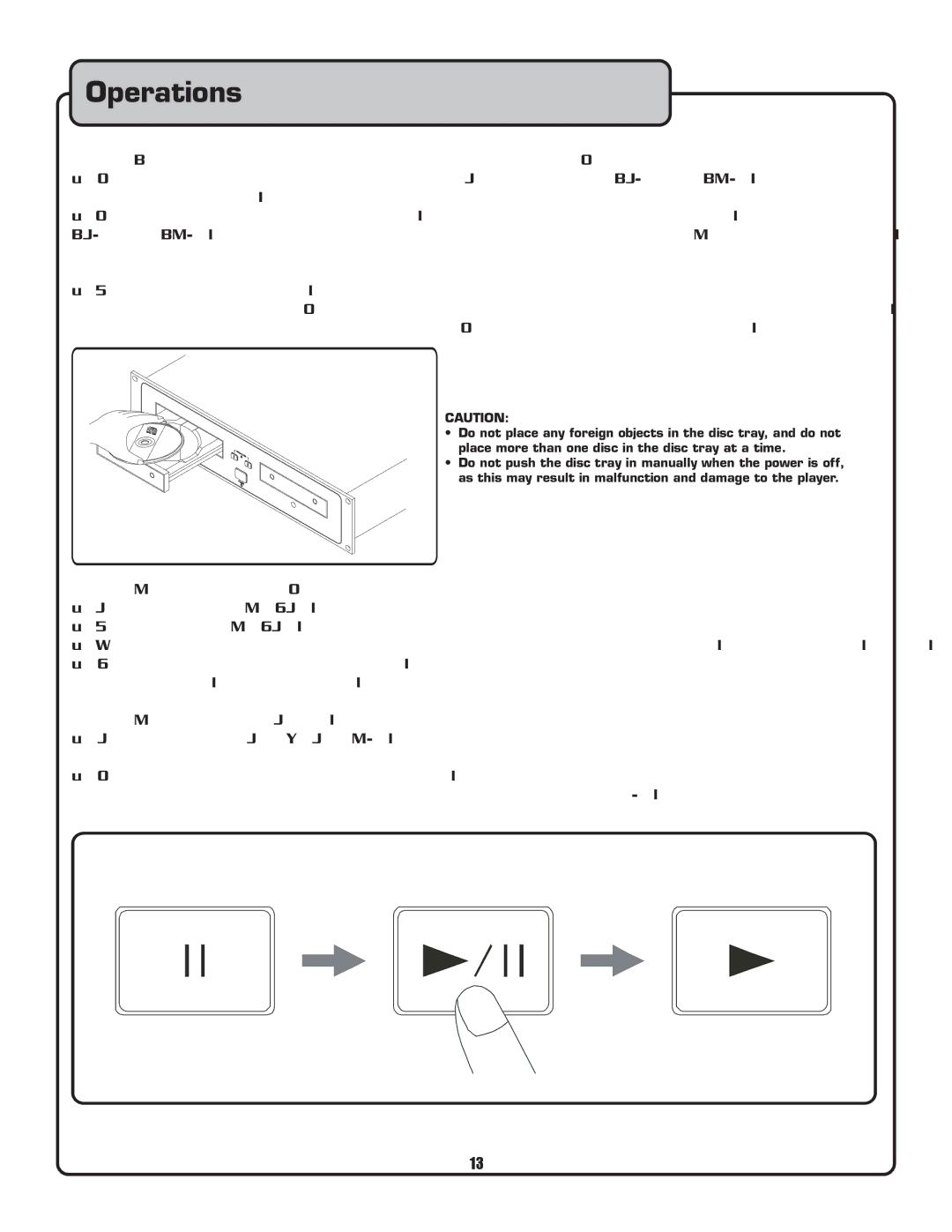 VocoPro CDG-9000 owner manual Operations 