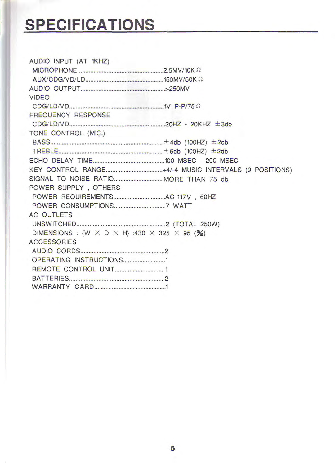 VocoPro DA-2050K manual 