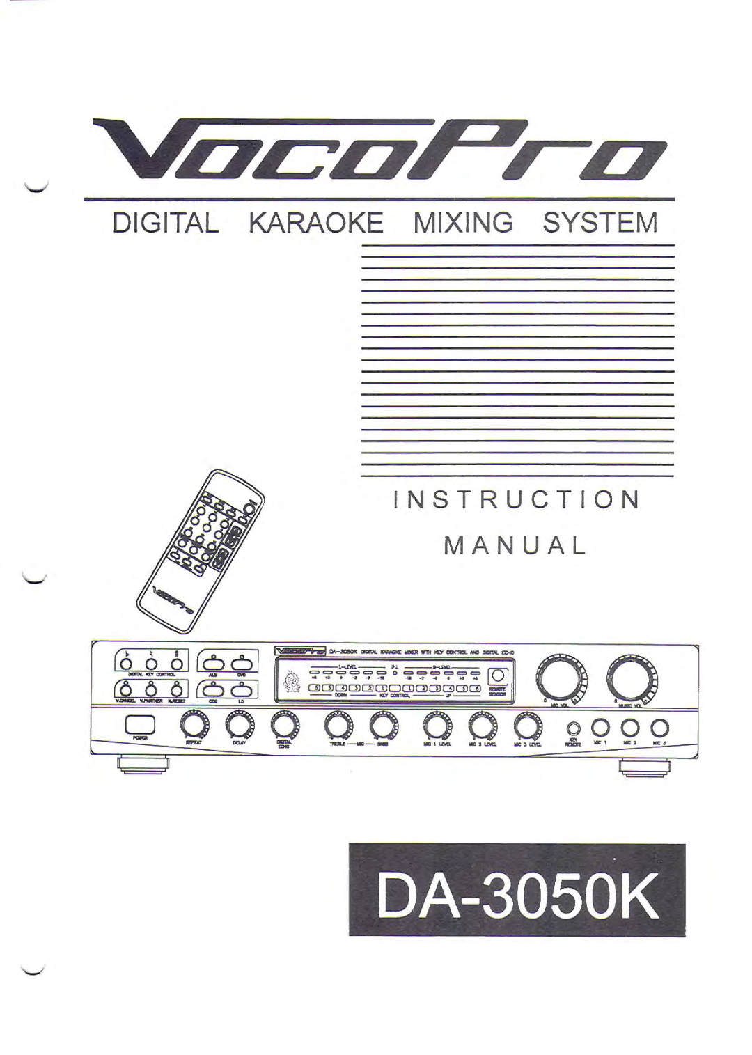 VocoPro DA-3050K manual 