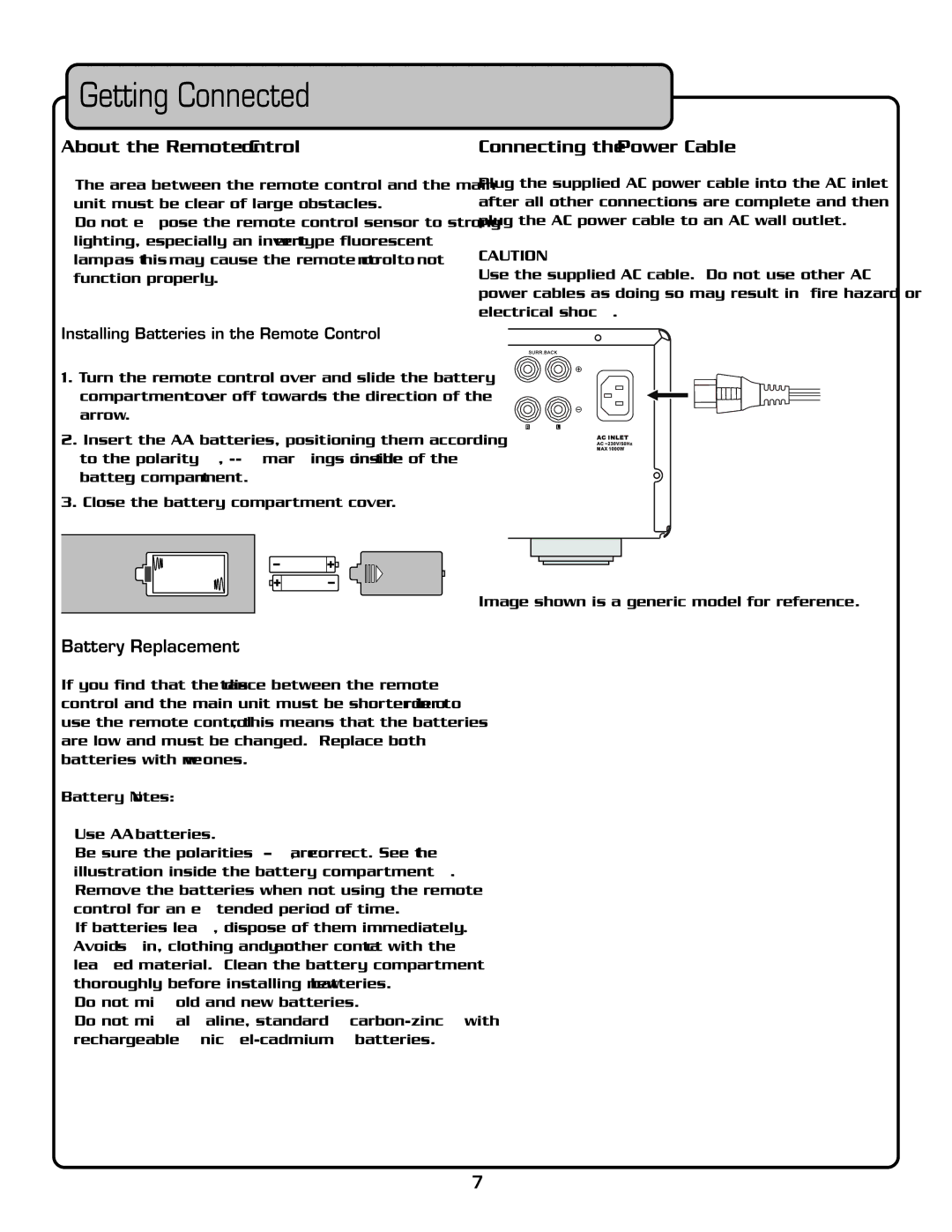 VocoPro DA-3800 PRO owner manual Getting Connected, About the Remote Control 