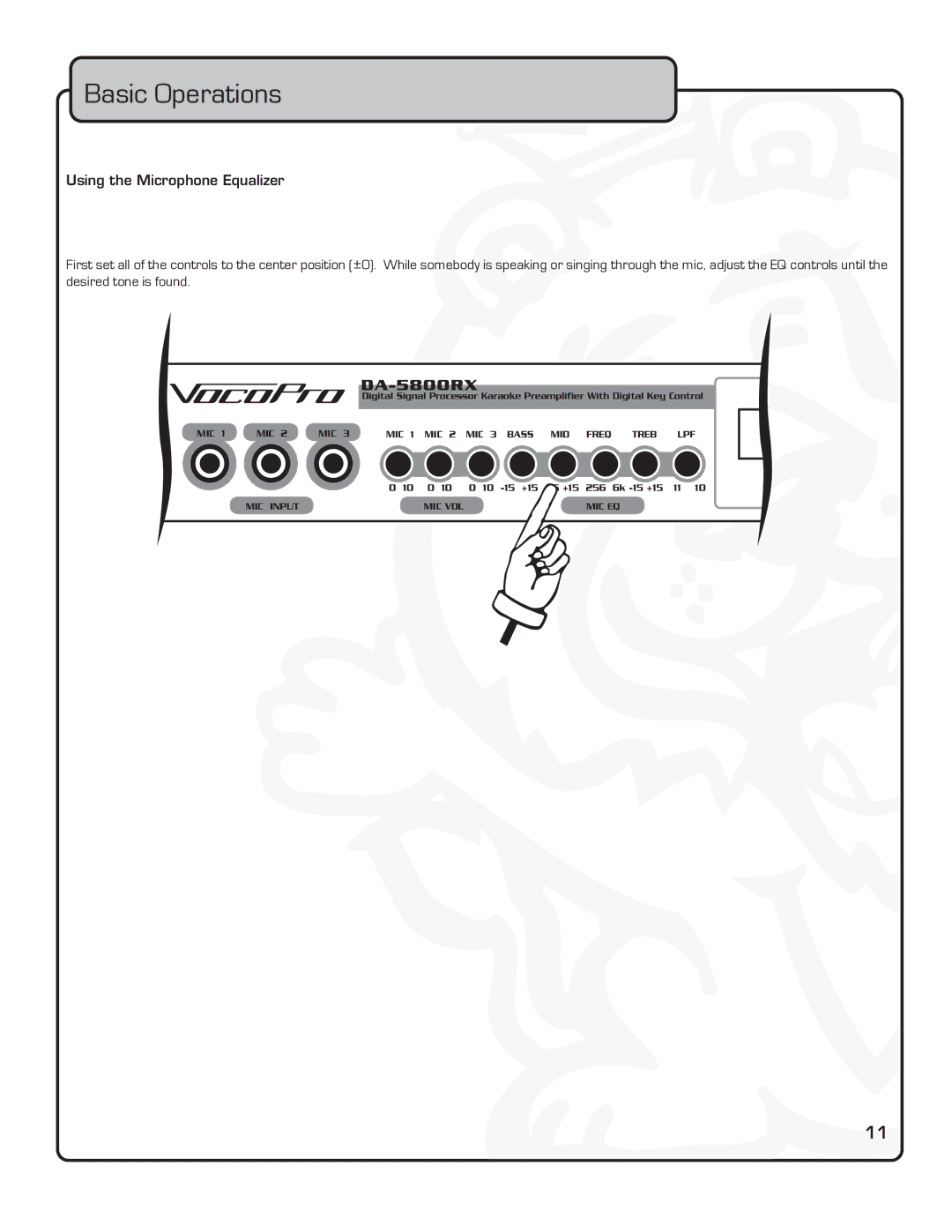 VocoPro DA-5800RX owner manual 