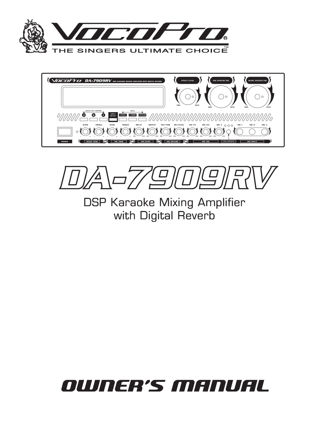 VocoPro DA-7909RV owner manual 