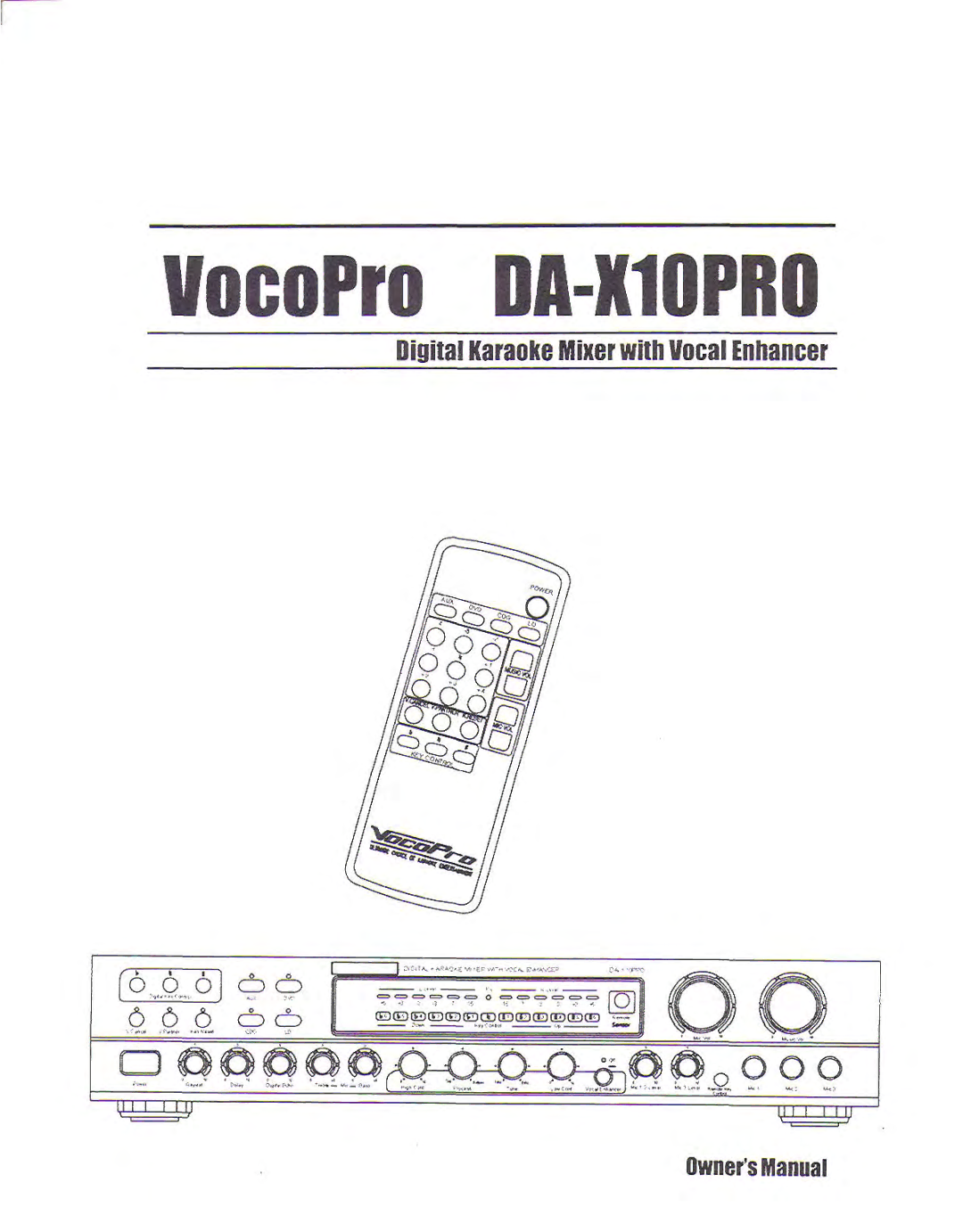 VocoPro da-x10pro manual 