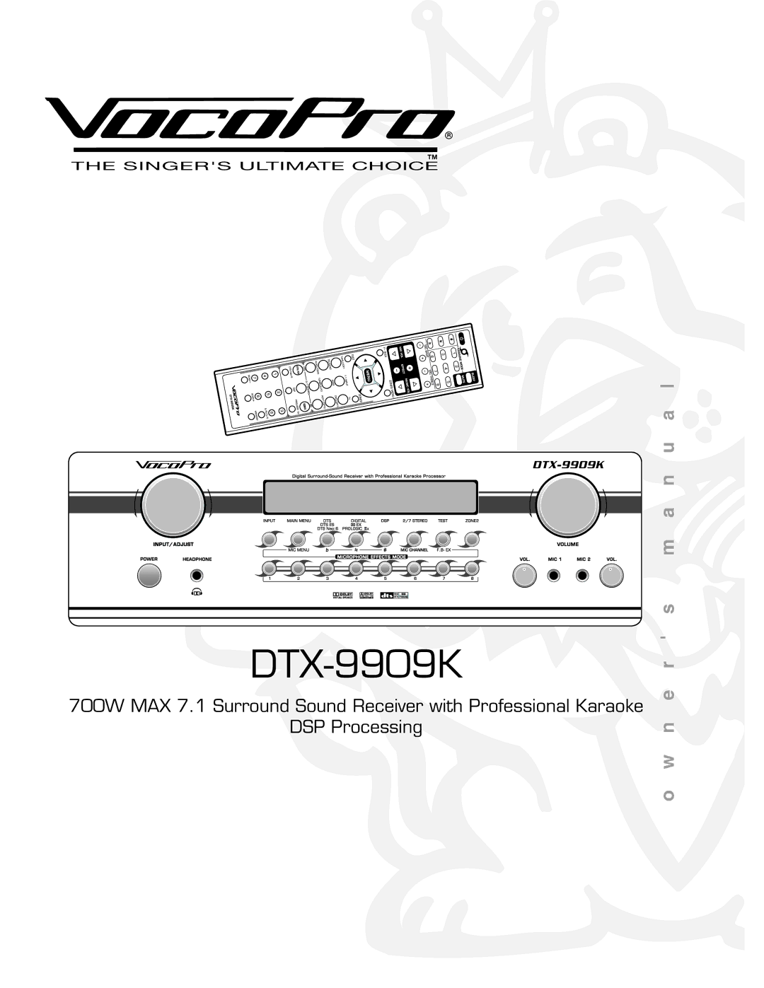 VocoPro DTX-9909K owner manual 