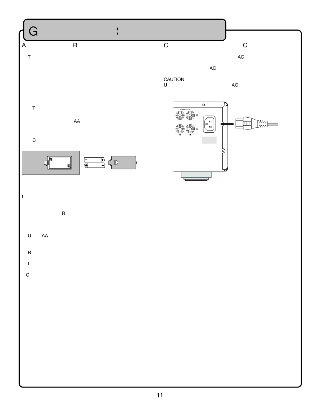 VocoPro DTX-9909K owner manual Getting Started, About the Remote Control, Connecting the Power Cable, Battery Replacement 