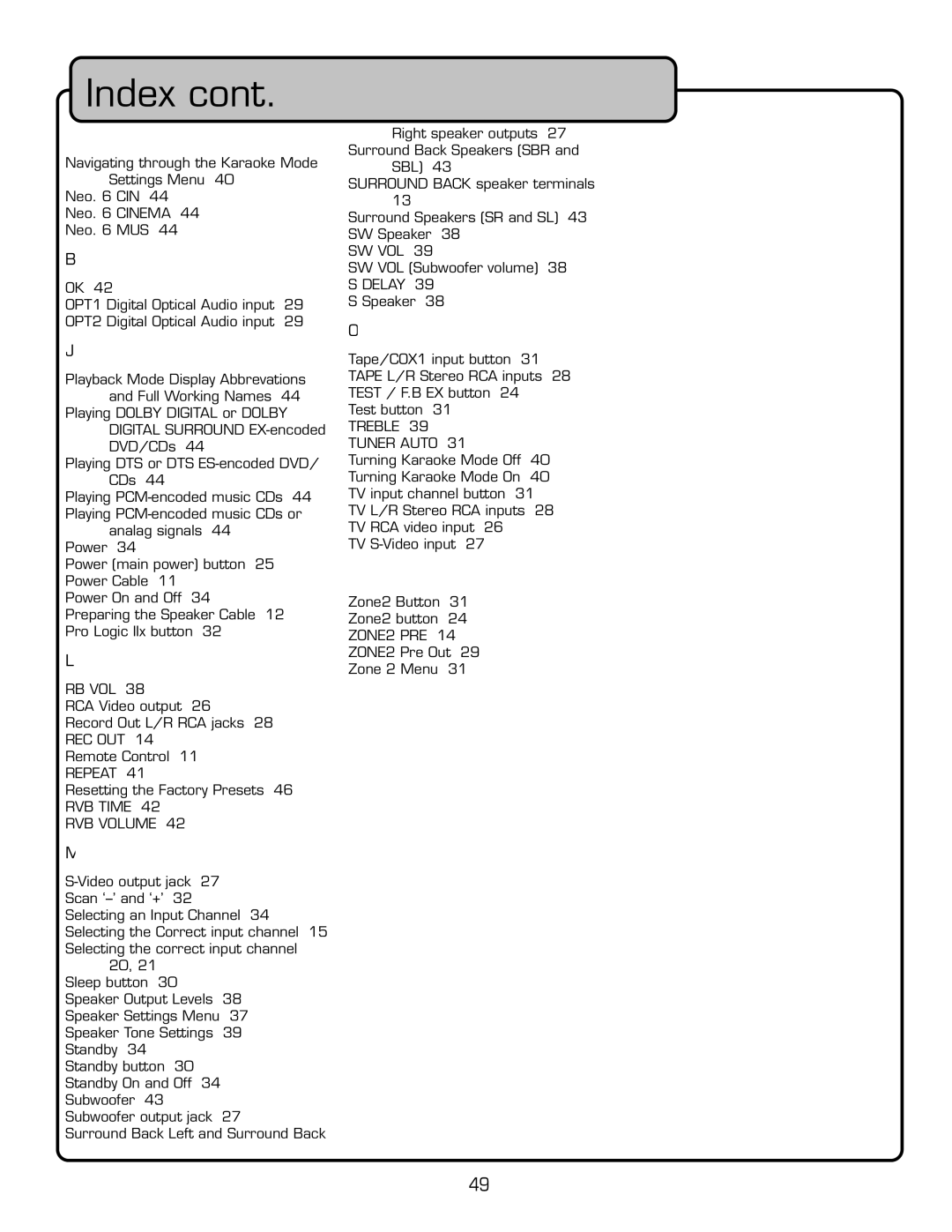 VocoPro DTX-9909K owner manual Cin 