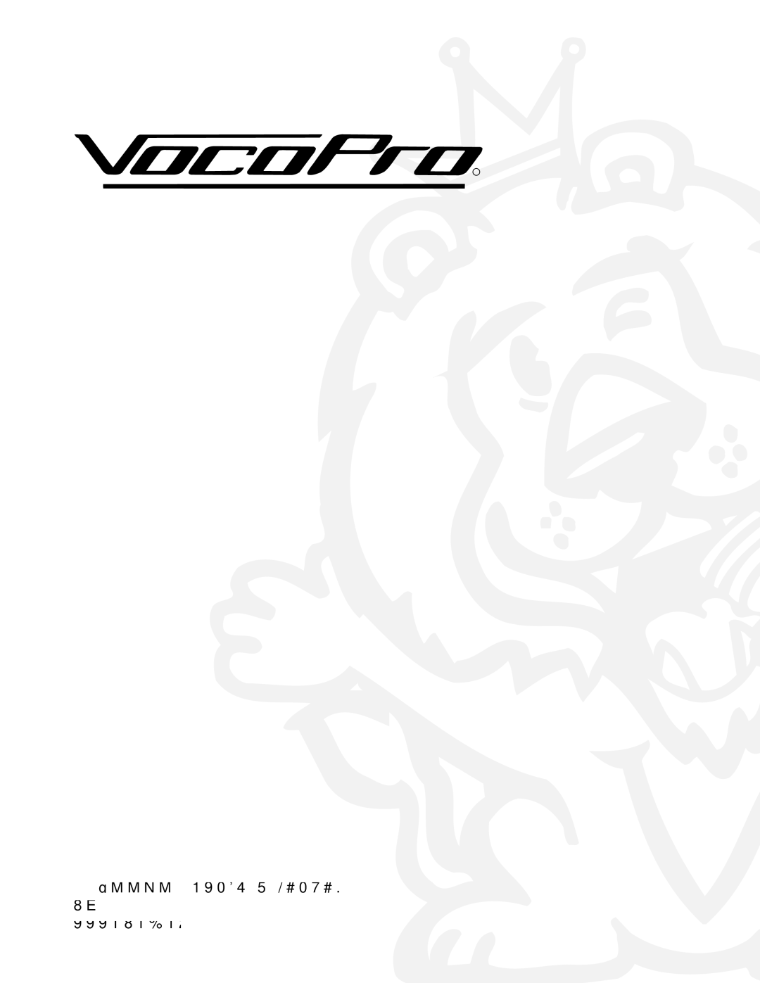 VocoPro DTX-9909K owner manual 