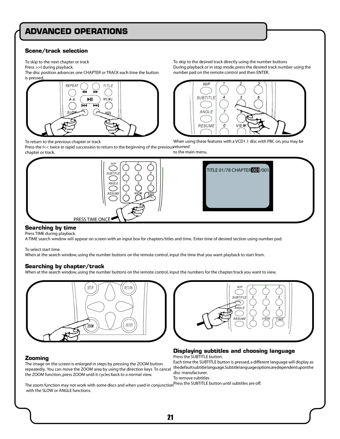 VocoPro DVX-580G owner manual Advanced Operations 