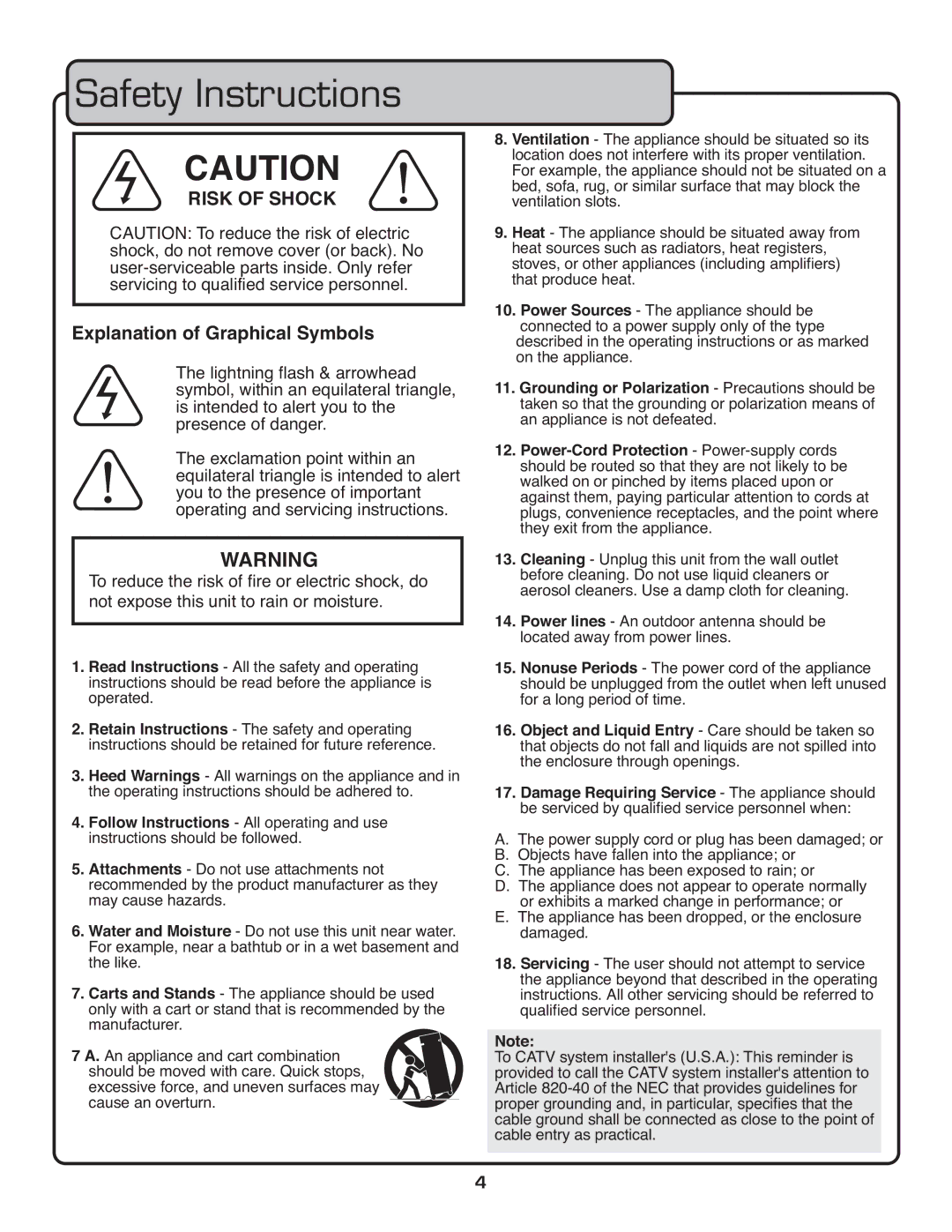 VocoPro DVX-890k manual 3AFETY Nstructions 